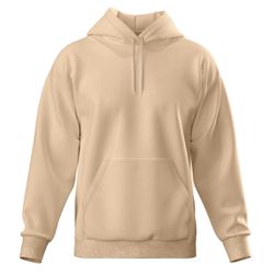 Blusa De Moletom Canguru e Capuz Bege - MLBEGELISO - Atacado da Moda