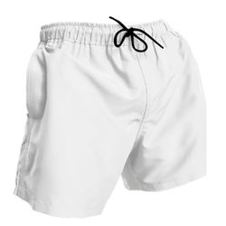 Short Moda Praia Tactel Leve Branco Liso - SLVM.BR - Atacado da Moda