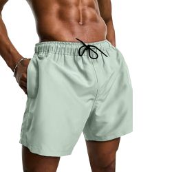 Short Tactel Liso Elastano Masculino Cinza - SHCIN... - Atacado da Moda