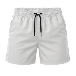 Short Moda Praia Tactel Leve Branco Liso - SLVM.BR - Atacado da Moda