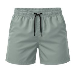 Short Moda Praia Tactel Leve Cinza Liso - SLVM.CIN - Atacado da Moda