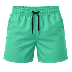 Short Moda Praia Tactel Leve Verde Agua Liso - SLV... - Atacado da Moda