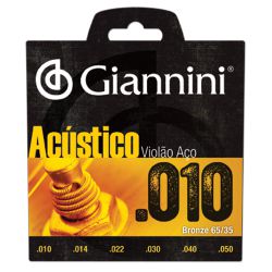 Cordas Para Violão Giannini Aço (conjunto) 010 ou ... - RAINHA MUSICAL