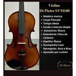 Violino DI Pietro ajustado pelo Luthier - SVM100 - RAINHA MUSICAL