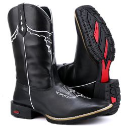 Bota Texana Masculina Preta - 1015 - Ramon Botas 