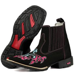 Botina Texana Feminina Tribal Rosa. - 1040 - Ramon Botas 