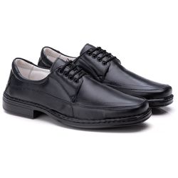 Sapato Comfort Masculino Em Couro Preto 001SE - Ranster Dropshipping