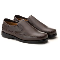 Sapatilha Comfort Masculino em Couro Café 1000 - Ranster Dropshipping