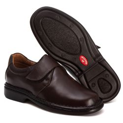 Sapato Comfort Masculino Em Couro Café 2003 - Ranster Dropshipping