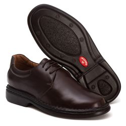 Sapato Comfort Masculino Em Couro Café 2004 - Ranster Dropshipping
