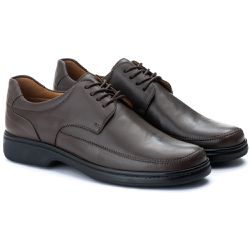 Sapato Comfort Masculino em Couro Café 2008 - Ranster Dropshipping