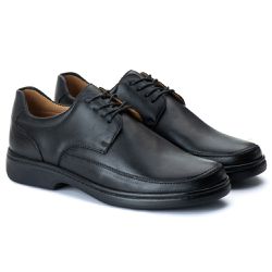 Sapato Comfort Masculino em Couro Preto 2008 - Ranster Dropshipping