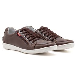 Sapatênis Masculino Couro Tabaco Comfort 2011 - Ranster Dropshipping