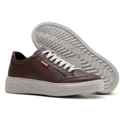 Tênis Couro Masculino Comfort Café 3026 - Ranster Dropshipping