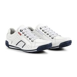 Sapatênis Masculino Couro Branco Comfort 3025 - Ranster Dropshipping