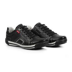 Sapatênis Masculino Couro Preto Comfort 3025 - Ranster Dropshipping