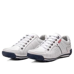 Sapatênis Masculino Couro Branco Comfort 3030 - Ranster Dropshipping