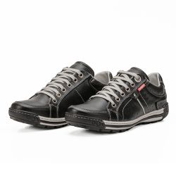 Sapatênis Masculino Couro Preto Comfort 3030 - Ranster Dropshipping