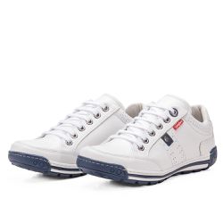 Sapatênis Masculino Couro Branco Comfort 3031 - Ranster Dropshipping