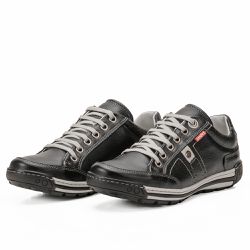 Sapatênis Masculino Couro Preto Comfort 3031 - Ranster Dropshipping