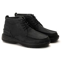 Bota Comfort Masculino em Couro Rústico Preto 8004 - Ranster Dropshipping