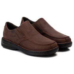 Sapato Comfort Masculino em Couro Rústico Pinhão 8... - Ranster Dropshipping