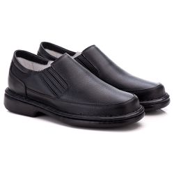 Sapato Comfort Masculino em Couro Preto Floter 200... - Ranster Dropshipping