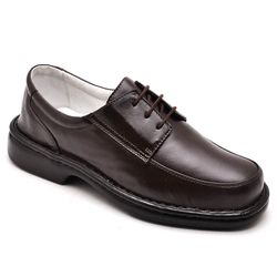 Sapato Comfort Masculino em Couro Café 2002 - Ranster Dropshipping