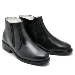 Botina Couro de Carneiro Preto Comfort 1500 - Ranster Dropshipping