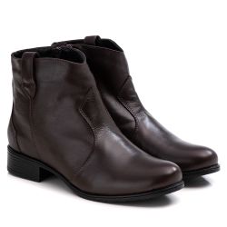Bota Feminina em Couro Café F251 - Ranster Dropshipping