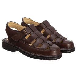Sandália Comfort Comfort Masculino em Couro Café 3... - Ranster Dropshipping