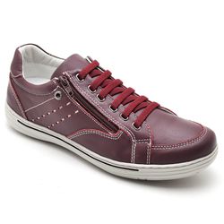 Sapatênis Masculino Couro Bordô Comfort 3009 - Ranster Dropshipping