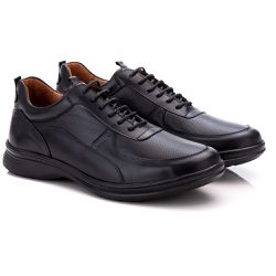 Sapato Comfort Masculino Em Couro Preto 031 - Ranster Dropshipping