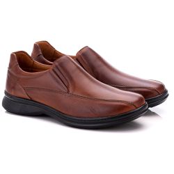 Sapato Social Comfort Masculino em Couro Pinhão 03... - Ranster Dropshipping