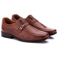 Sapato Social Comfort Masculino em Couro Pinhão 01... - Ranster Dropshipping