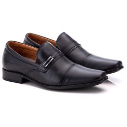 Sapato Social Comfort Masculino em Couro Preto 024 - Ranster Dropshipping