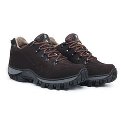 Bota Adventure Couro Ransterine Café Comfort - 501... - Ransterine Calçados Comfort