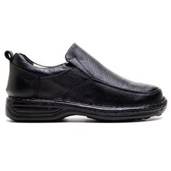 Sapato Comfort Ransterine Masculino em Couro Preto... - Ransterine Calçados Comfort