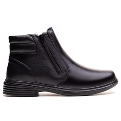 Botina Masculina Ultra Comfort em Couro - pl1002p... - Ransterine Calçados Comfort