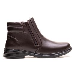 Botina Masculina Ultra Comfort em Couro - pl1002ca... - Ransterine Calçados Comfort