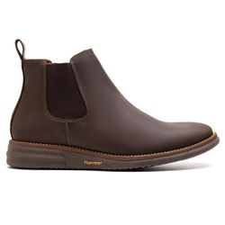 Botina Masculina Ultra Comfort em Couro Rústico Ca... - Ransterine Calçados Comfort