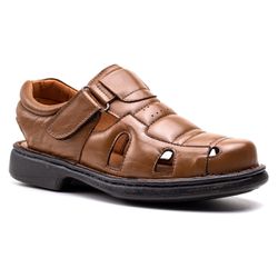 Sandália Comfort Ransterine Masculino em Couro Car... - Ransterine Calçados Comfort