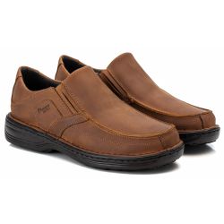 Sapato Comfort Masculino Em Couro Castor - 8005 - Ransterine Calçados Comfort