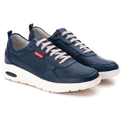Tênis Sneaker Gel Masculino Comfort Azul - 9001 - Ransterine Calçados Comfort