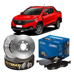Kit Pastilha Disco Freio Fiat Strada 2019 2020 202... - 2R Auto Parts