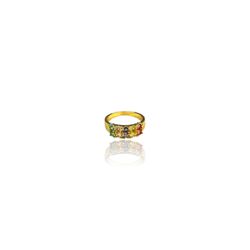 Anel Tela Colorida Zircônia Banhado A Ouro 18k - 0... - RC JOIAS BY RUDI