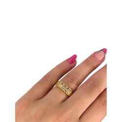 Anel Tela Cristal Zircônia Banhado A Ouro 18k - 00... - RC JOIAS BY RUDI
