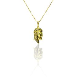 Pingente Zamac Face Cristo 20x45 Banhado A Ouro 18... - RC JOIAS BY RUDI