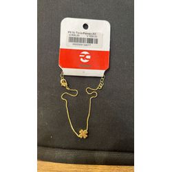 Pulseira Veneziana Trevo Passante Banhado A Ouro 1... - RC JOIAS BY RUDI