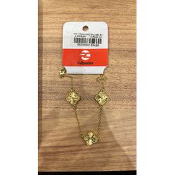 Pulseira Três Trevo Ney Dourado Banhado A Ouro 18K... - RC JOIAS BY RUDI